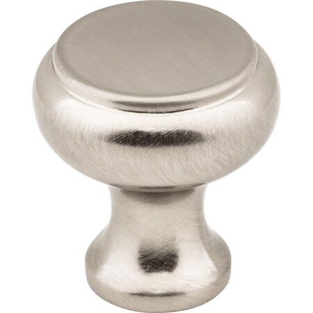 Elements 1-3/16" Diameter Satin Nickel Button Westbury Cabinet Knob 3898SN